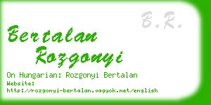 bertalan rozgonyi business card